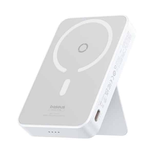Baseus - Power Bank MagPro Magnetic PPCXZ05 (P10064101223-00) - USB-C, 5000mAh, 20W, MagSafe, Cable Type-C, 3A, 30cm - Λευκό