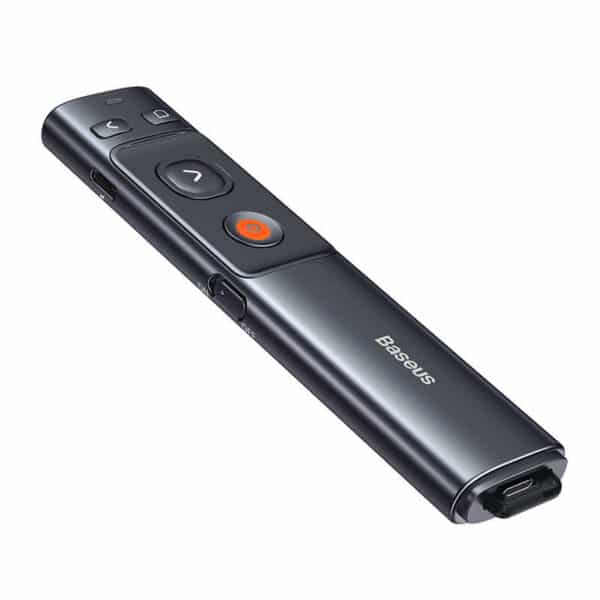 Baseus - Remote Control Orange Dot (WKCD010013) - for Presentation, with a Green Laser Pointer - Γκρί