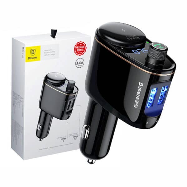 Baseus - Car MP3 Player + Φορτιστής S-06 (CCHC000001) - Bluetooth, 12-24V - Μαύρο