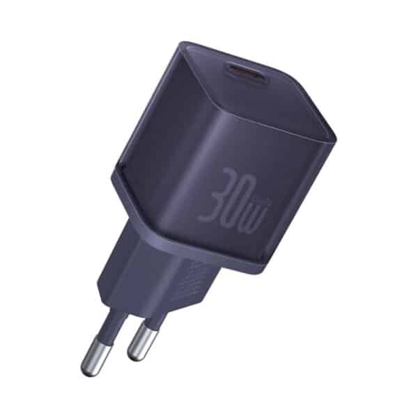 Baseus - Φορτιστής Gallium Nitride (P10162504523-00) - GaN5S, Type-C, Fast Charge, 30W - Μώβ