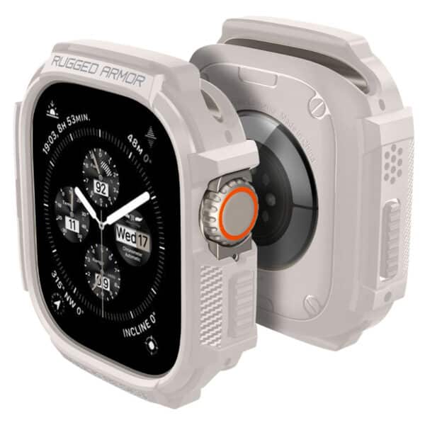 Spigen - Rugged Armor Θήκη Σιλικόνης - Apple Watch Ultra / Ultra 2 - Dune Μπεζ