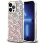 Hello Kitty - Hardcase IML Gradient Electrop Crowded Kitty Head (HKHCP14XHCHPEP) - iPhone 14 Pro Max - Ροζ