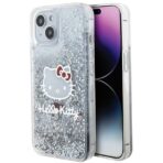 Hello Kitty - Hardcase Liquid Glitter Charms Kitty Head (HKHCP14SLIKHET) - iPhone 14 - Ασημί